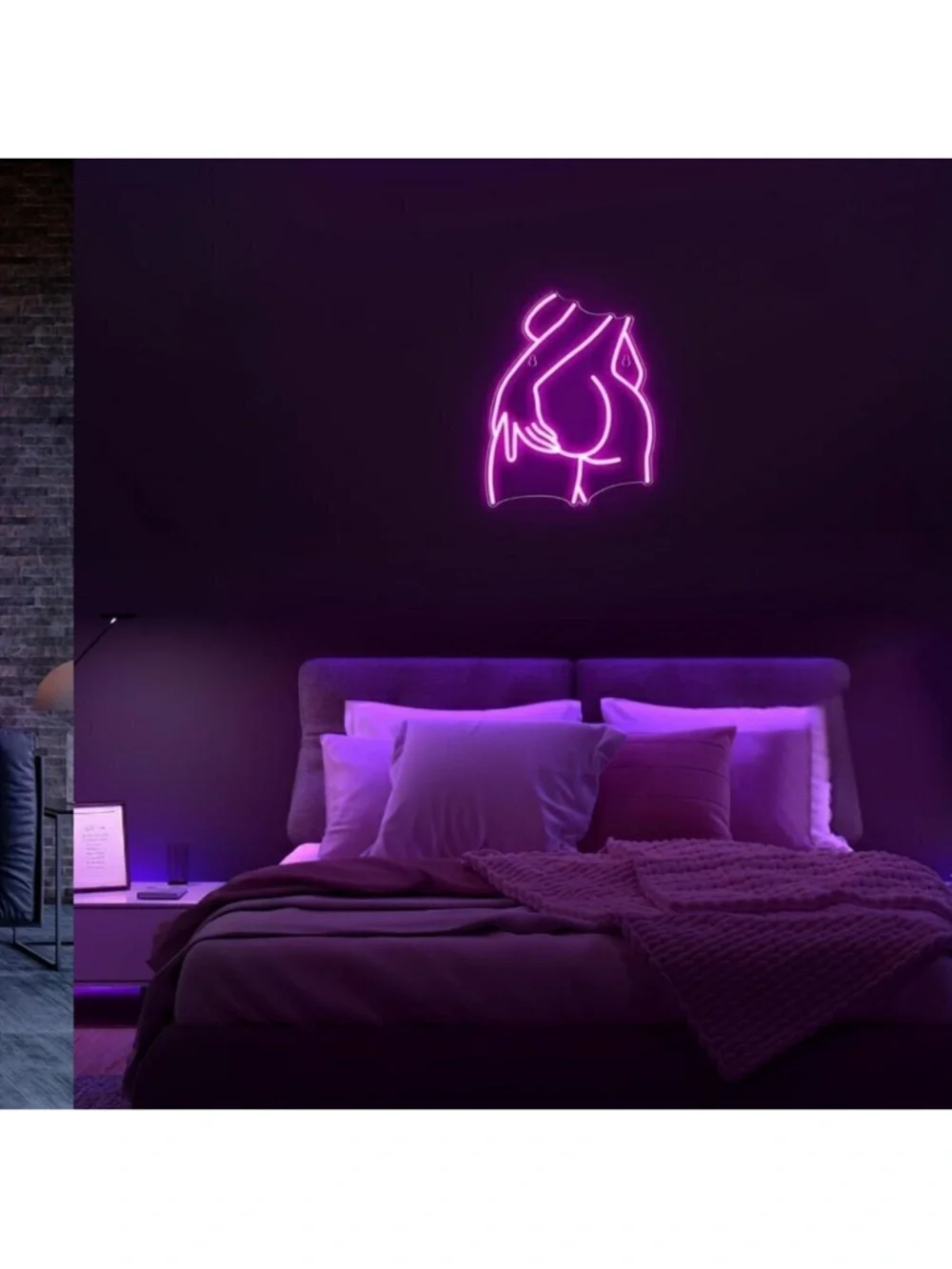 Lady Neon Pink LED Lady Back Neon Signs for Wall Decor for Bedroom, Party, Bar,